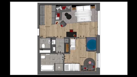 Grundriss Family-Suite "Premium mit Kuschelnest" im Familienhotel Schreinerhof