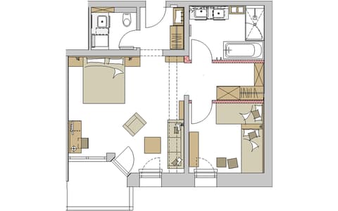 Grundriss Family-Suite "Schreinerhof" im Familienhotel Schreinerhof