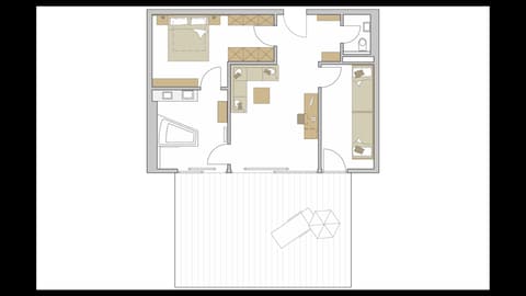 Grundriss "Superior" Suite im Familienhotel Schreinerhof